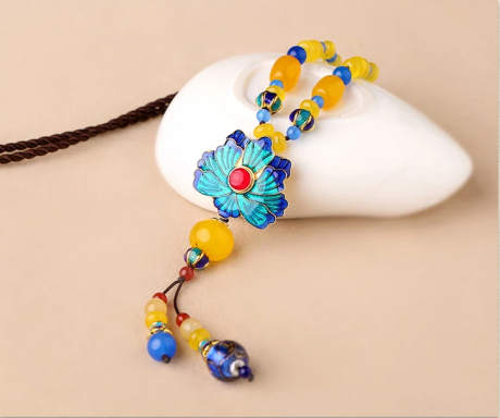 匠心啟航閱讀吊墜瑪瑙配飾長款項鏈掛飾