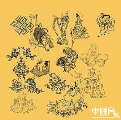 匠心啟航閱讀宗教白描素材大全psd素材