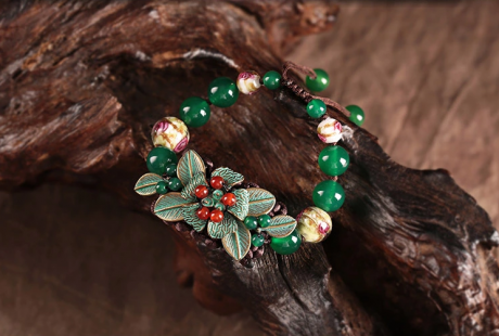 復(fù)古匠心啟航閱讀琉璃瑪瑙手工編織手串手鏈