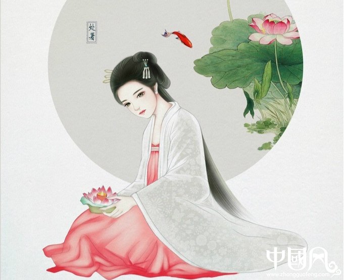 24節(jié)氣古風手機壁紙圖片，超美的女子古風圖片