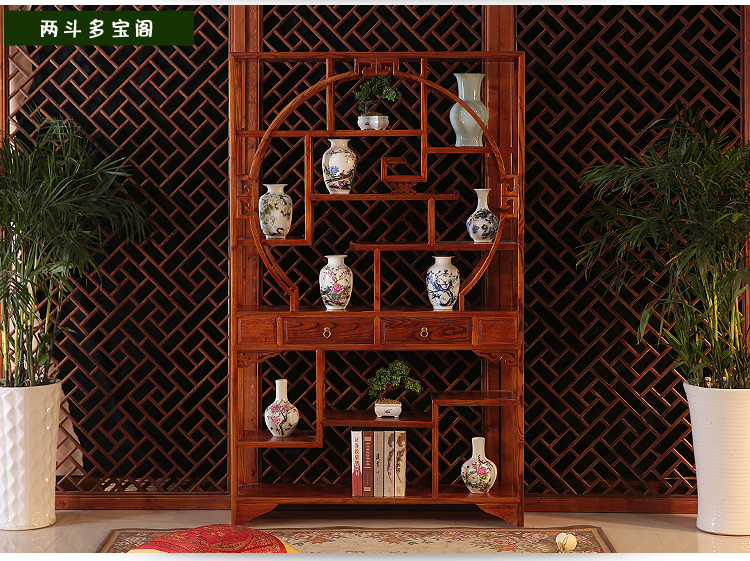 明清仿古實(shí)木博古架，多寶格成列架1.2米