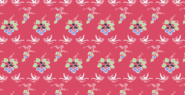 中國傳統(tǒng)唐代服飾穿枝花紋圖案三，矢量素材