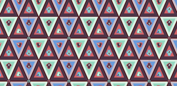 中國傳統(tǒng)唐代服飾幾何紋圖案二，矢量素材