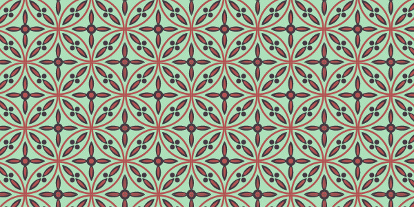 中國(guó)傳統(tǒng)唐代服飾聯(lián)珠紋圖案，矢量素材