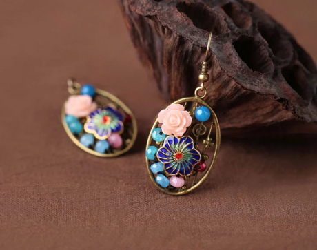 匠心啟航閱讀金屬鏤空首飾橢圓形耳墜耳環(huán)