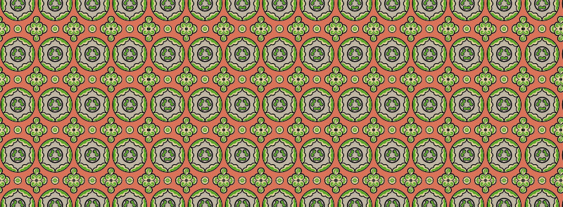 中國傳統(tǒng)明代服飾圓花圖案，矢量素材