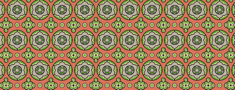 中國(guó)傳統(tǒng)明代服飾圓五角星圖案，矢量素材